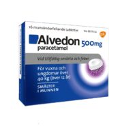 Alvedon Munsönderfallande tablett 500 mg 16st på apotek.nu EAN 7046260070127