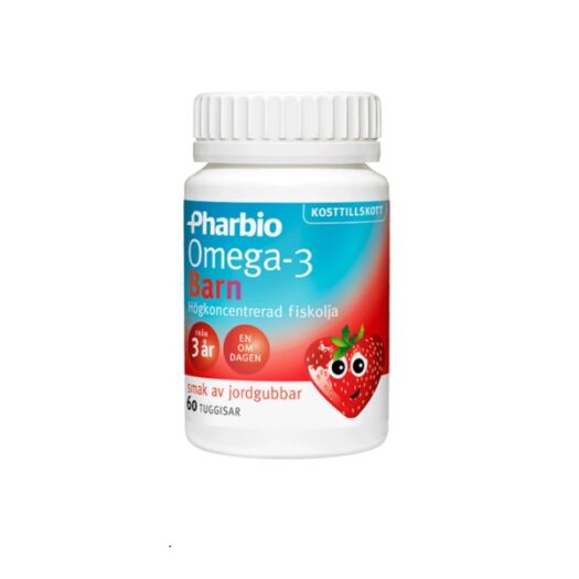 Pharbio Omega-3 Barn 60 kapslar på apotek.nu EAN 7310611008313