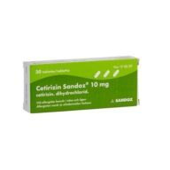 Cetirizin Sandoz filmdragerad tablett 10 mg 30 st på apotek.nu EAN 7046261702072
