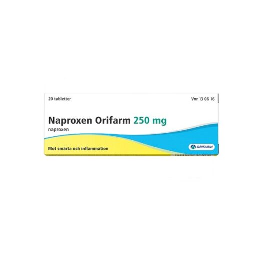 Naproxen Orifarm tablett 250 mg 20st på apotek.nu EAN 7046261306164