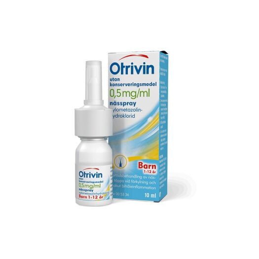 Otrivin nässpray utan konserveringsmedel 0,5 mg/ml 10 ml på apotek.nu EAN 7046260053366