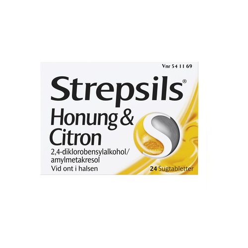 Strepsils Honung & Citron sugtablett 24 st på apotek.nu EAN 7046265411697