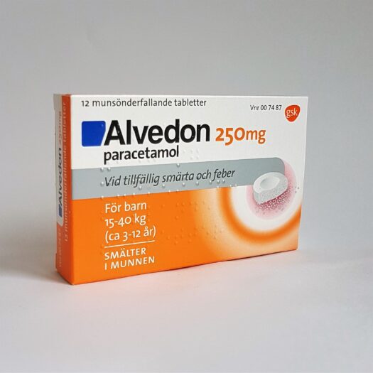 Alvedon munsönderfallande tablett 250 mg